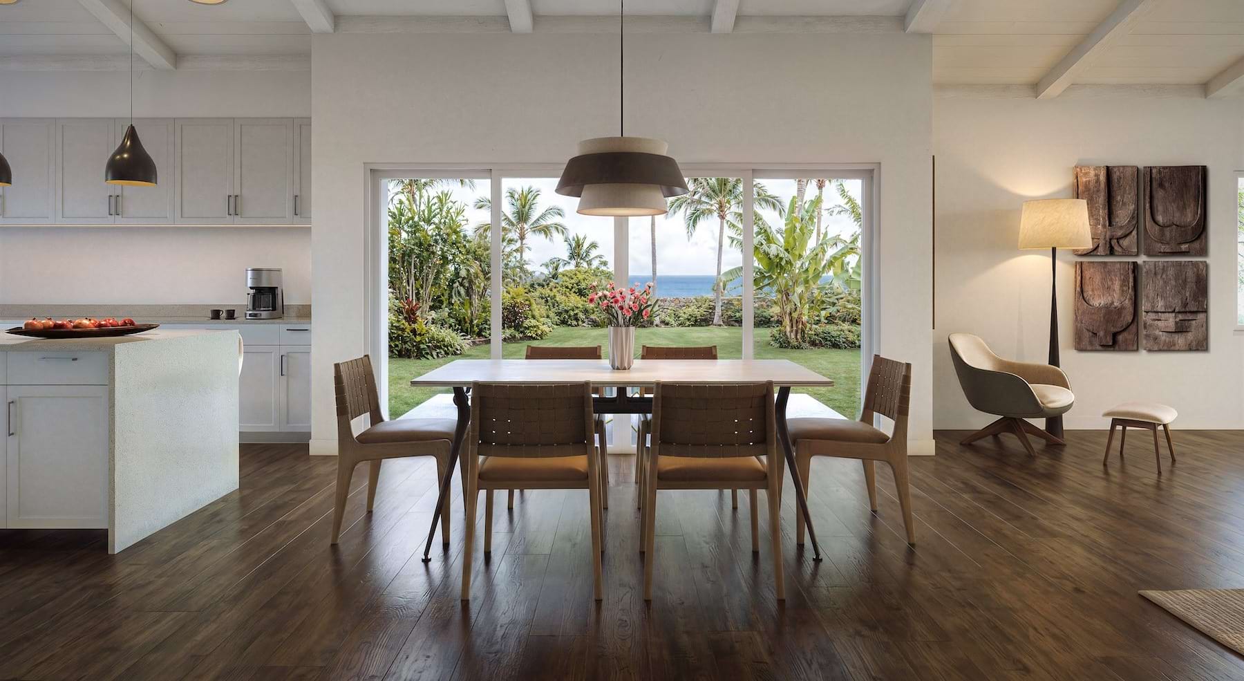 Well-lit kitchen with ample counter space